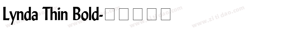 Lynda Thin Bold字体转换